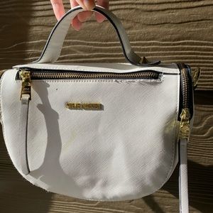 White Steve Madden Zipper Hand Bag